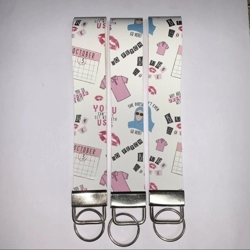 Mean Girls Movie So Fetch faux leather wristlet keychain new